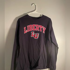 Unisex Champion Liberty University Long Sleeve Shirt Blue